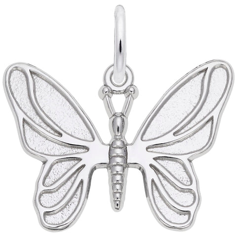 Butterfly Charm In Sterling Silver