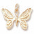 Butterfly charm in Yellow Gold Plated hide-image