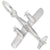 Airplane Charm In Sterling Silver