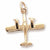 Airplane charm in Yellow Gold Plated hide-image