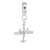 Airplane Charm Dangle Bead In Sterling Silver