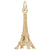 Eiffel Tower Charm In Yellow Gold