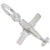 Airplane Charm In Sterling Silver