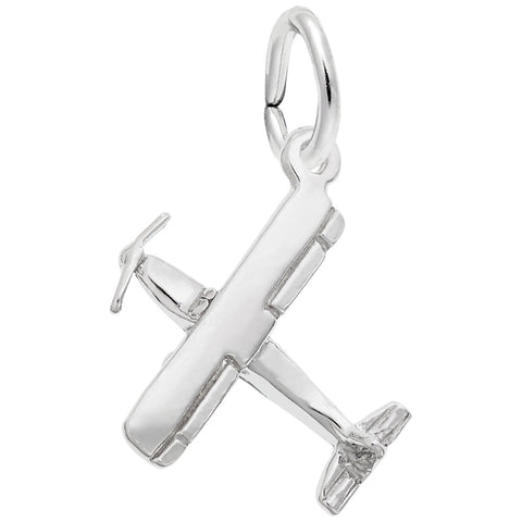 Airplane Charm In Sterling Silver