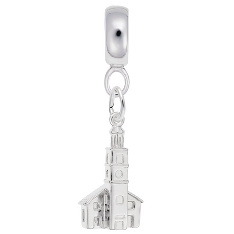 St. JohnS Church Charm Dangle Bead In Sterling Silver