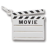 Movie Clap Board charm in Sterling Silver hide-image