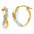 14k Two-tone Polished Hinged Hoop Earrings