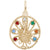 Peacock Charm in Yellow Gold Plated