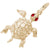 Turtle Charm In Yellow Gold