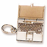 Laptop Computer charm in Yellow Gold Plated hide-image
