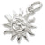 Cayman Island Sun charm in Sterling Silver