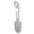 Hair Brush charm in 14K White Gold hide-image