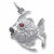 Fish charm in 14K White Gold hide-image