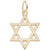 Star Of David Charm In Yellow Gold