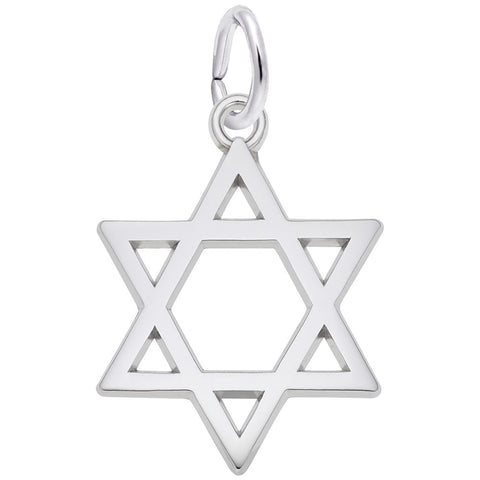 Star Of David Charm In Sterling Silver