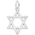 Star Of David Charm In Sterling Silver