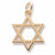 Star Of David Charm in 10k Yellow Gold hide-image