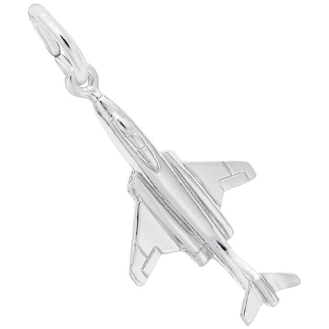 Airplane Charm In Sterling Silver