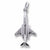 Airplane charm in Sterling Silver hide-image