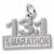 Half Marathon charm in 14K White Gold hide-image