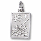 Mahjong Tile charm in Sterling Silver hide-image