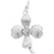 Dogwood Charm In 14K White Gold