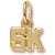 5k Race Charm in 10k Yellow Gold hide-image