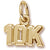10k Race Charm in 10k Yellow Gold