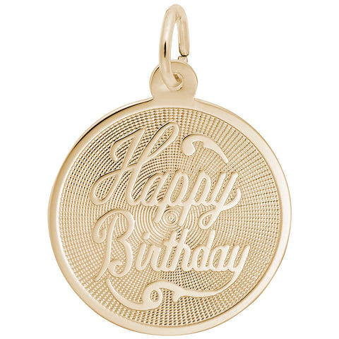 Birthday Charm in Yellow Gold Plated