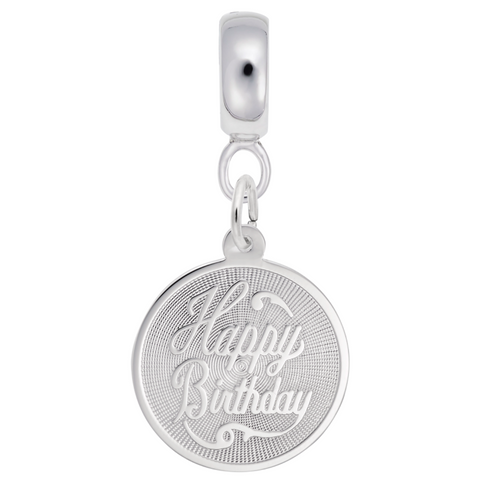 Birthday Charm Dangle Bead In Sterling Silver