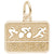 Triathlon Charm in Yellow Gold Plated