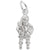 Santa Charm In 14K White Gold