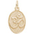 Yoga Symbol Charm in Yellow Gold Plated