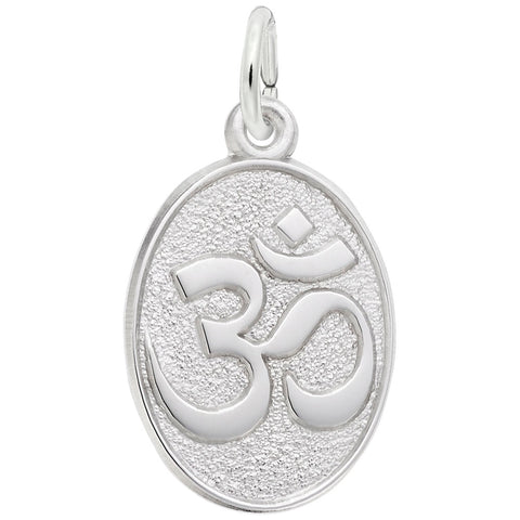 Yoga Symbol Charm In Sterling Silver
