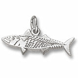 Mackarel Fish charm in Sterling Silver hide-image
