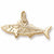 Mackarel Fish Charm in 10k Yellow Gold hide-image