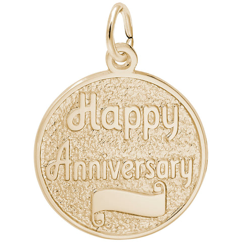 Anniversary Charm in Yellow Gold Plated