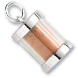 Pei Sand Capsule charm in 14K White Gold