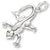 Gecko charm in 14K White Gold hide-image