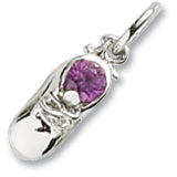 June Birthstone charm in Sterling Silver hide-image