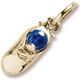 September Birthstone charm in Yellow Gold Plated hide-image