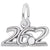 Marathon 26.2 Plain Charm In 14K White Gold