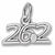 Marathon 26.2 Plain charm in 14K White Gold hide-image