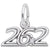 Marathon 26.2 With White Spinel Charm In 14K White Gold