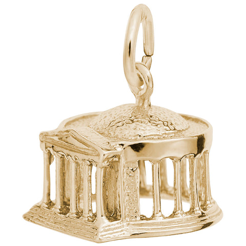 Jefferson Memorial Charm in Yellow Gold Plated