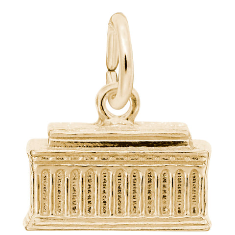 Lincoln Memorial Charm In Yellow Gold