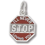 I'Ll Never Stop Loving You charm in Sterling Silver hide-image