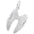 Angel Wings Charm In 14K White Gold