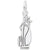 Golf Bag Charm In 14K White Gold