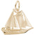 Sailboat Charm in Yellow Gold Plated